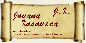 Jovana Kasavica vizit kartica